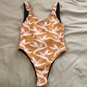 Yellow bird of paradise one piece